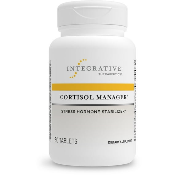 Integrative Therapeutics Cortisol Manager - with Ashwagandha, L-Theanine - Reduces Stress to Support Restful Sleep* - Supports Adrenal Health* - 30 Count
