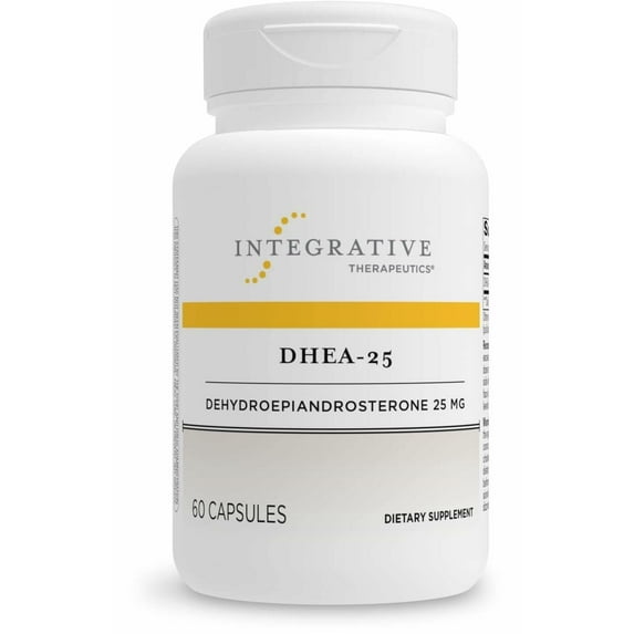 Integrative Therapeutics DHEA-25 - Support Supplement for Men & Women - Support - Vegan, Gluten-Free & Dairy-Free - 60 Capsules (60 Servings)