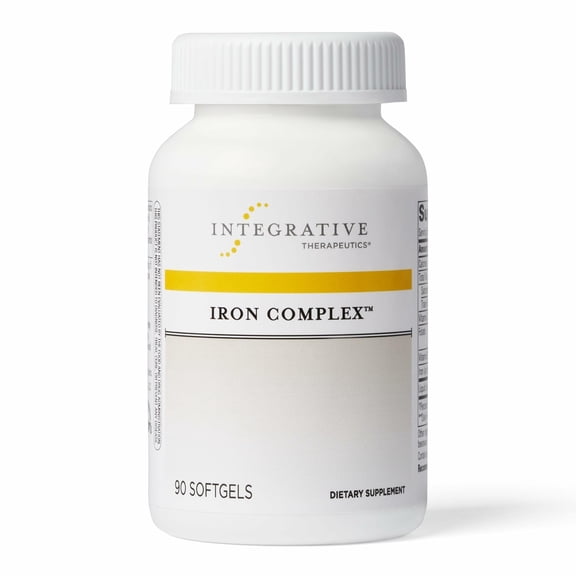 Integrative Therapeutics Iron Complex - Wellness & Energy Support with Vitamins C & B12* - Includes Folate - Gluten-Free & Dairy-Free - 90 Softgels (45 Servings)