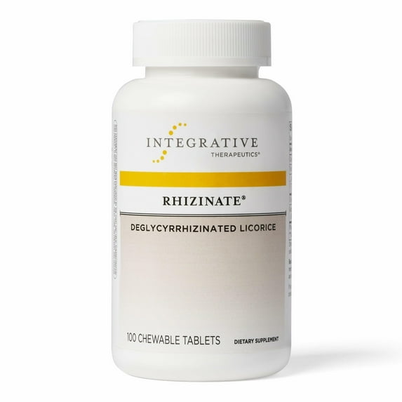 Integrative Therapeutics Rhizinate - Digestive Supplement for Gut Health Support* - Intestinal Health Support* - Vegan, Gluten-Free & Dairy-Free - 100 Chewable Tablets (33 Servings)