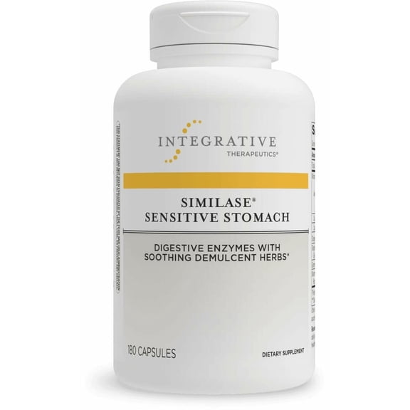 Integrative Therapeutics Similase Sensitive Stomach - Support for Sensitive Stomachs* - Dairy-Free & Vegan - 180 Capsules (90 Servings)