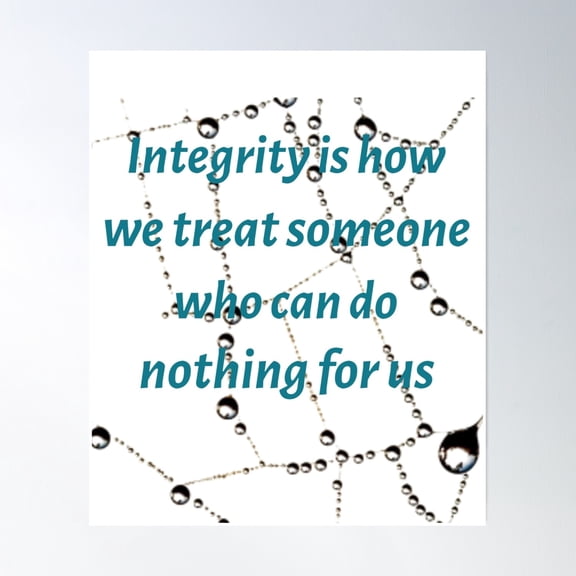 Integrity Kindness Collection Poster Wall Art, Modern Wall Decor, 8x12 UNFRAMED