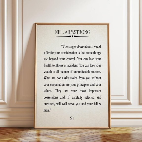 Integrity Quote Philosophical Wall Art Print, Unframed Paper Poster 8x10in