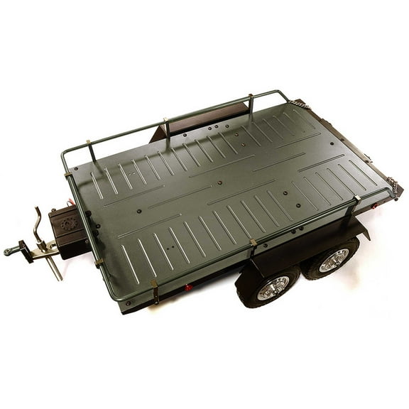 Integy Alloy Flatbed Dual Axle Car Trailer-1/10 RC Gun INTC29006GUN Electric Car/Truck Option Parts