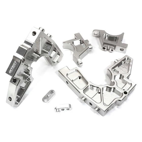 Integy Billet Machined Front Bulkhead Set DBXL-E 2.0 4 Wheel Drive INTC32430SILVER Electric Car/Truck Option Parts