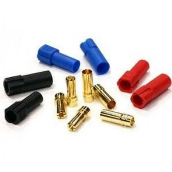 Integy C24672 Hi Current Gld Pltd 6mm Bullet BL Motor Connecto Multi-Colored