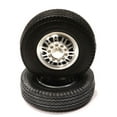 thumbnail image 1 of Integy RC Toy Model Hop-ups C24348SILVER Billet Alloy Front Wheel Type III+Tire Set for Tamiya 1/14 Scale Tractor Trucks, 1 of 1