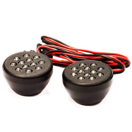 Integy RC Toy Model Hop-ups C24610RED Off-Road High Brightness Large Spot LED Light (2) Set+Housing