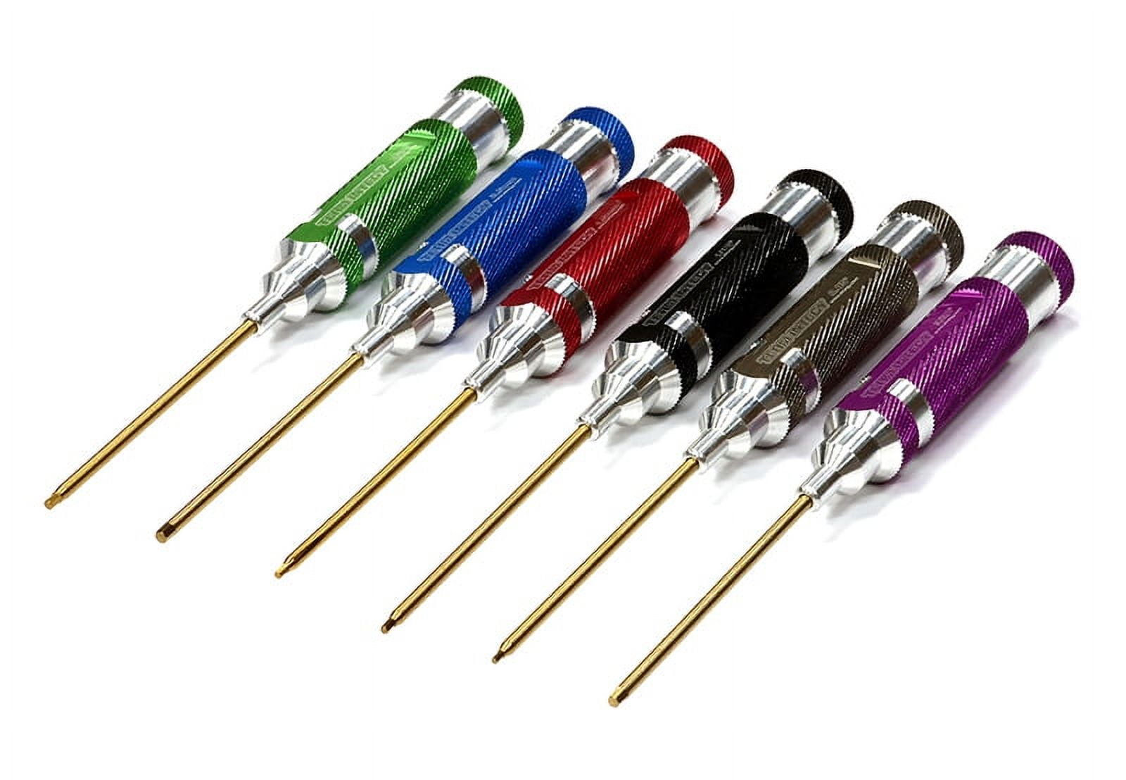 Integy RC Toy Model Hop-ups C24726 Color Coded AX Handle Wrench 6pcs Set Ti-Nitride Allen Hex