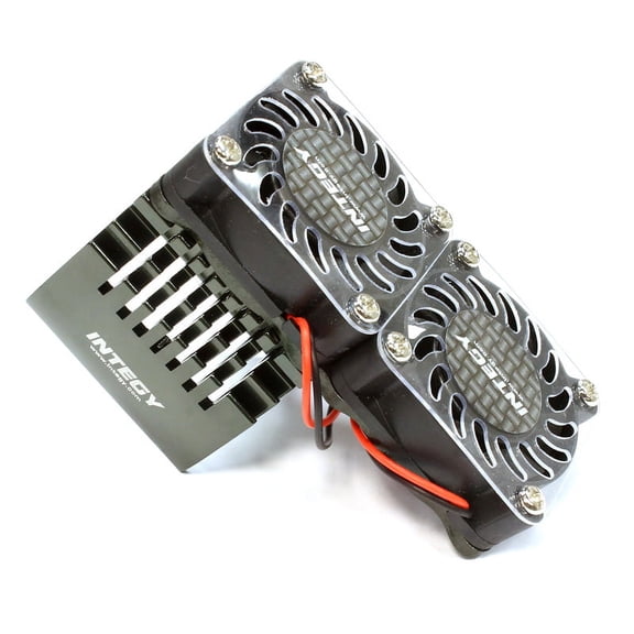 Integy RC Toy Model Hop-ups C25728GUN Twin 40x40mm HS Cooling Fan+Heatsink Mount for 40mm O.D. Motor