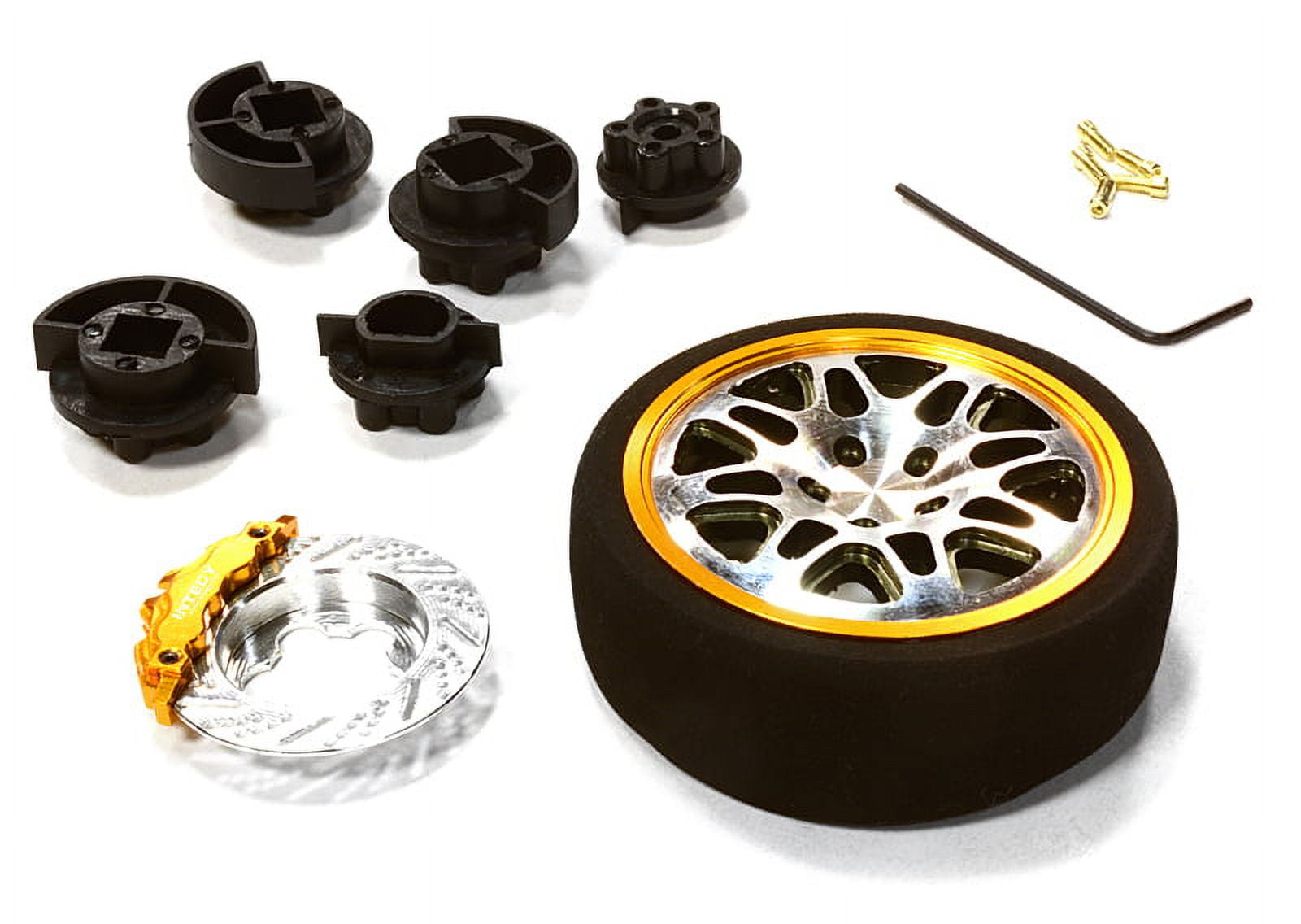 Integy RC Toy Model Hop-ups C26403GUNGOLD Dual 8 Spoke Steering Wheel ...