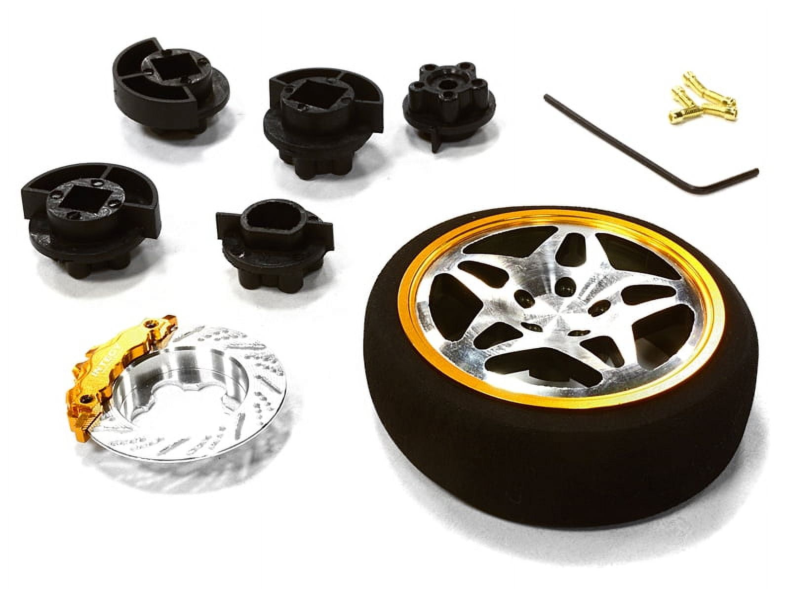 Integy RC Toy Model Hop-ups C26406GUNGOLD Dual 5 Spoke Steering Wheel ...