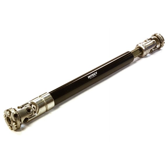 Integy RC Toy Model Hop-ups C26438BLACK Machined Universal Drive Shaft 142-173mm for Custom 1/14 Semi-Tractor Truck