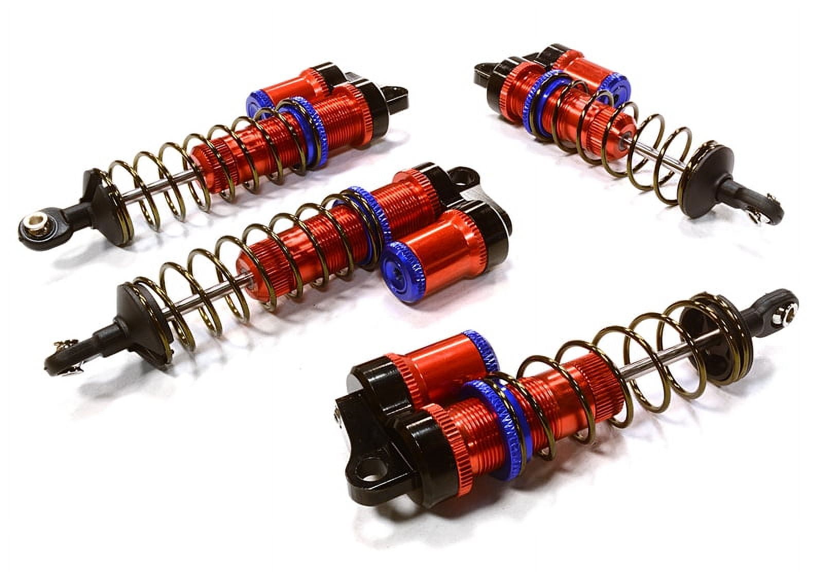 INTEGY Amortisseurs Piggyback Bleus Pour Traxxas Slash 4X4 1/10 - C28803BLUE