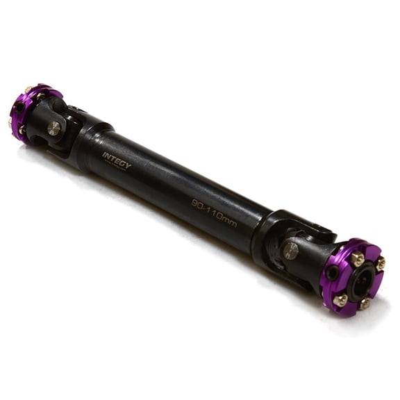 Integy RC Toy Model Hop-ups C26655PURPLE CNC Machined Universal Drive Shaft 90-110mm for Custom 1/14 Semi-Tractor Truck