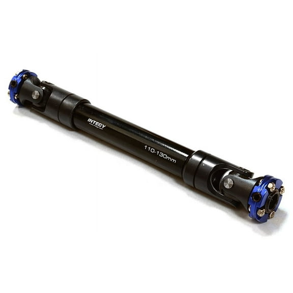 Integy RC Toy Model Hop-ups C26656BLUE CNC Machined Universal Drive Shaft 110-130mm for Custom 1/14 Semi-Tractor Truck