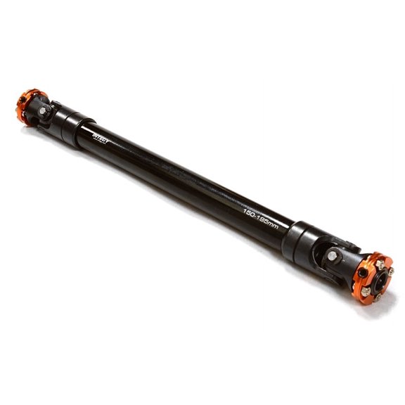 Integy RC Toy Model Hop-ups C26658ORANGE CNC Machined Universal Drive Shaft 150-195mm for Custom 1/14 Semi-Tractor Truck