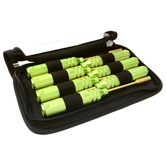Integy RC Toy Model Hop-ups C26938GREEN ProGrip Hex Nut Driver Set 4.5, 5.0, 5.5, 7.0mm & 3/16, 1/4, 11/32 Size