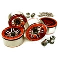 thumbnail image 1 of Integy RC Toy Model Hop-ups C27031RED 1.9 Size Machined High Mass Wheel (4) w/14mm Offset Hubs for 1/10 Scale Crawler, 1 of 1