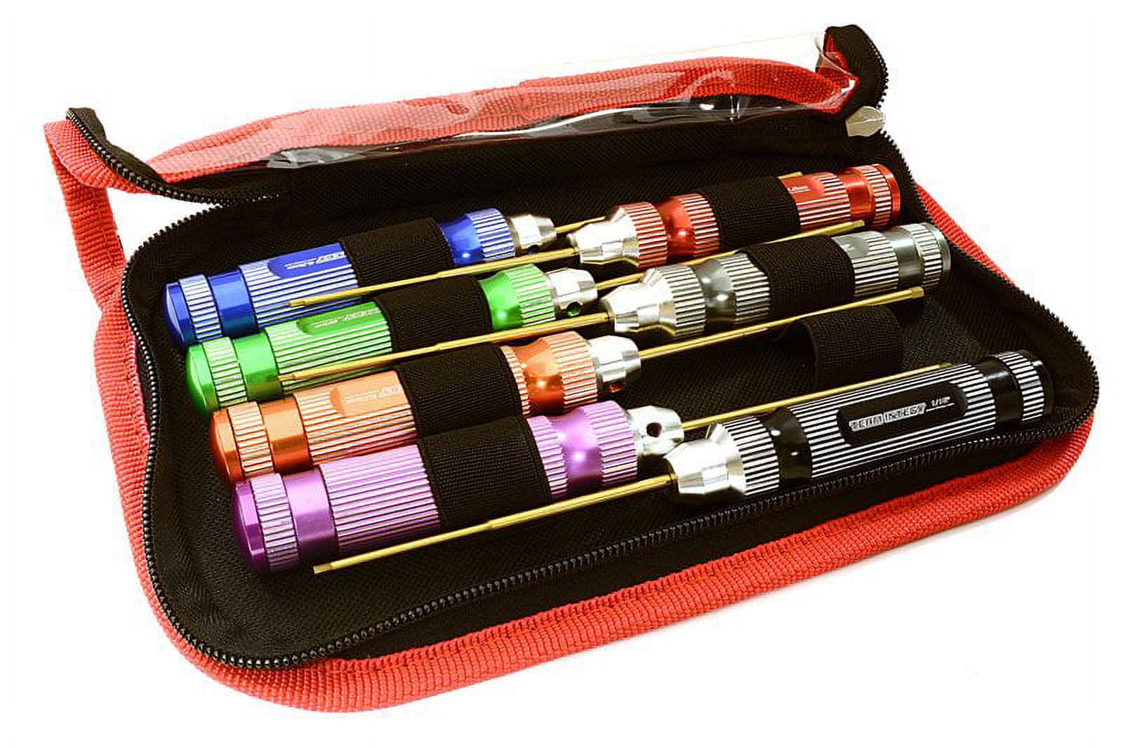 Integy RC Toy Model Hop-ups C27931 7-Piece Allen Hex Wrench Set w/ Carrying Case (Handle:20mm O.D.)