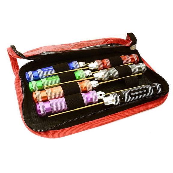 Integy RC Toy Model Hop-ups C27931 7-Piece Allen Hex Wrench Set w/ Carrying Case (Handle:20mm O.D.)