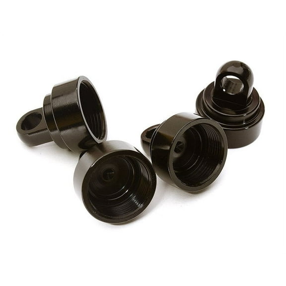 Integy RC Toy Model Hop-ups C28455BLACK Alloy Shock Caps for Traxxas 1/10 Slash, Stampede, Rustler & Bandit
