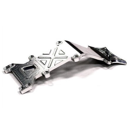 Integy RC Toy Model Hop-ups T4084SILVER Billet Machined Rear Skid Plate for E-Maxx 3903 3908 & T-Maxx 4908 4907 4910