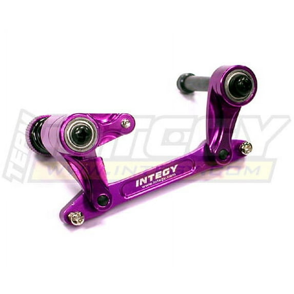 Integy RC Toy Model Hop-ups T6919PURPLE Type II Steering Bell Crank w/ Servo Saver for HPI Savage-X Monster Truck