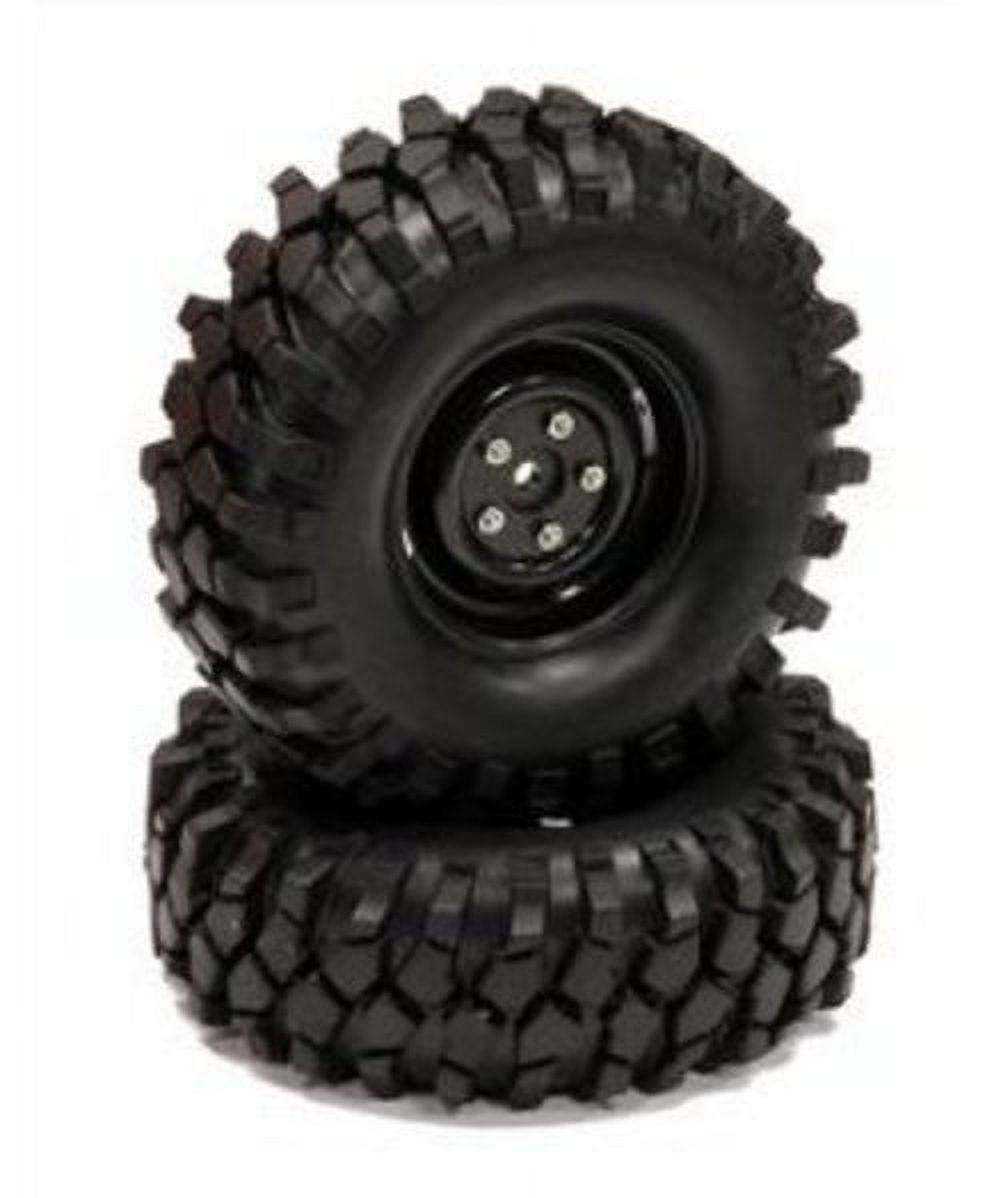RC Crawler 1.9 Wheels (2) With All Terrain T2 Tires – 105mm OD For Scale Rigs
