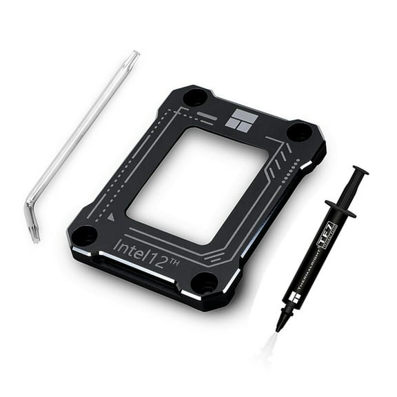 Intel 12th generation CPU Corrector Frame for LGA1700-BCF Anti-Bending, Aluminum CPU Fixing Corrector, CPU Stress Bending Fixed Backplane (Black)