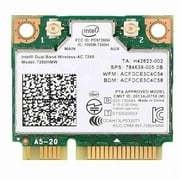 Intel 7260 AC 7260HMW 867 Mbit / s 5G Wireless Wifi 4. Mini-PCI-E-Karte T1H O2B5