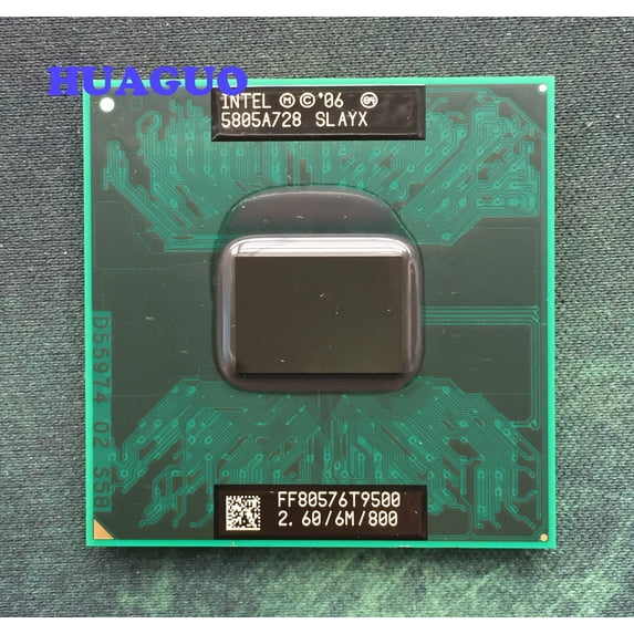 Intel Core 2 Duo T9500 2.6 GHz Dual-Core 6MB Mobile CPU Processor SLAYX FF80576T9500 Socket P