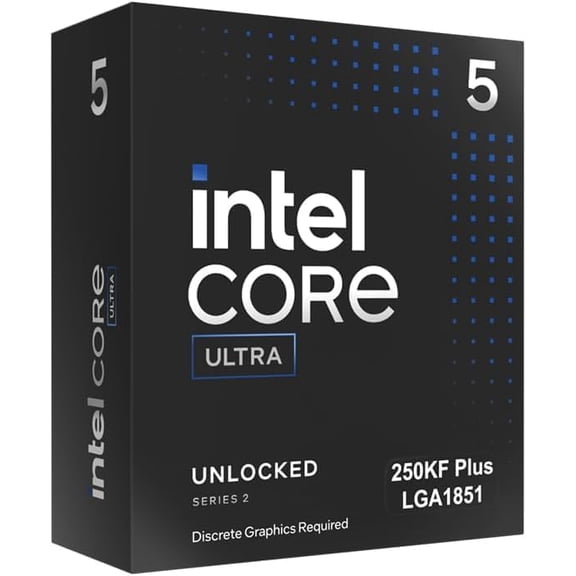 Intel Core Ultra 5 250KF Plus Desktop Processor - 18 core (6P+12E) & 18 Threads - Up to 5.30 GHz Unlocked