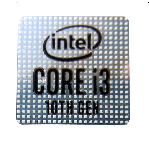 Intel Core i3 10th Gen Sticker 14 x 14mm / 9/16" x 9/16" [1109]