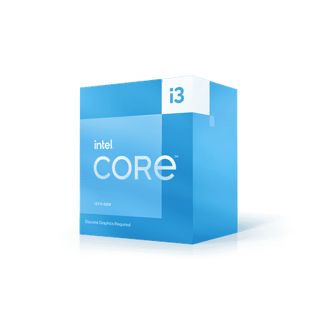 Intel - Core i3-13100F 13th Gen 4-Core 12MB Cache, 3.4 to 4.5 GHz Desktop Processor - Grey/Black/Gold