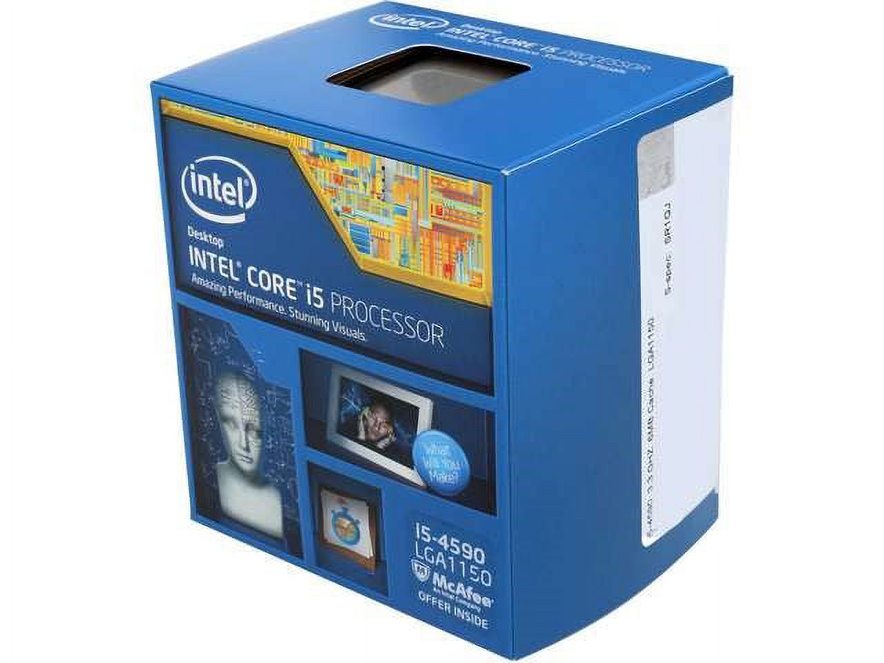 Intel Core i5-4590 Haswell Quad-Core 3.3 GHz LGA 1150 84W BX80646I54590 Desktop Processor Intel HD Graphics 4600 - image 1 of 2