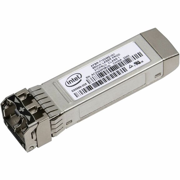Intel Ethernet SFP+ SR Optics - Intel Ethernet SFP+ SR, SRX (extended temp), and LR Optics, offer dependable interoperability and consistent performance across the network when used with Intel...