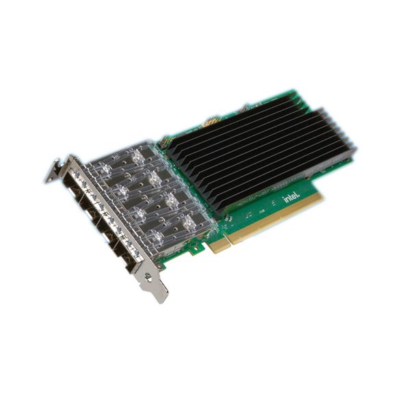Intel Ethernet Network Adapter E835-XXVDA4 - PCI Express 4.0 - 25 Gbit/s Data Transfer Rate - Optical Fiber - Low Profile and Full Height Bracket Height - 25GBase-CR, 25GBase-CR1, 25GBase-SR, 25GBase