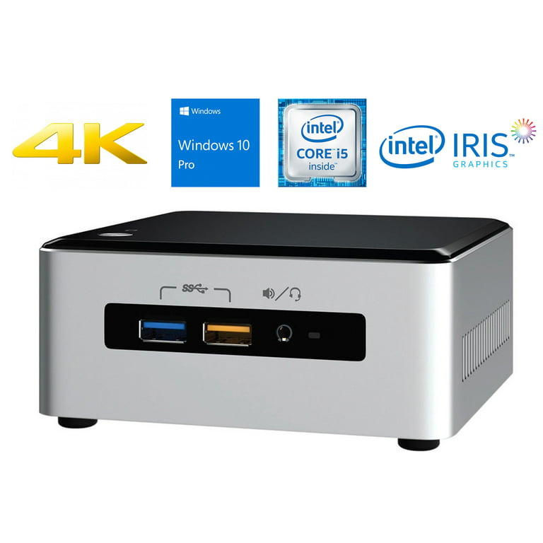 Intel Mini Desktop Mini PC Computer, Intel Core i5, 32GB RAM, 1TB SSD,  Windows 10, Gray, NUC6i5SYH-R-321sP 