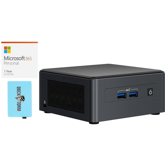 Intel NUC 11 Pro-NUC11TNHi50L Home & Business Mini Desktop (Intel i5-1135G7 4-Core, Intel Iris Xe, 32GB RAM, 8TB PCIe SSD, Wifi, HDMI, Bluetooth, Win 11 Pro) with Microsoft 365 Personal , Hub