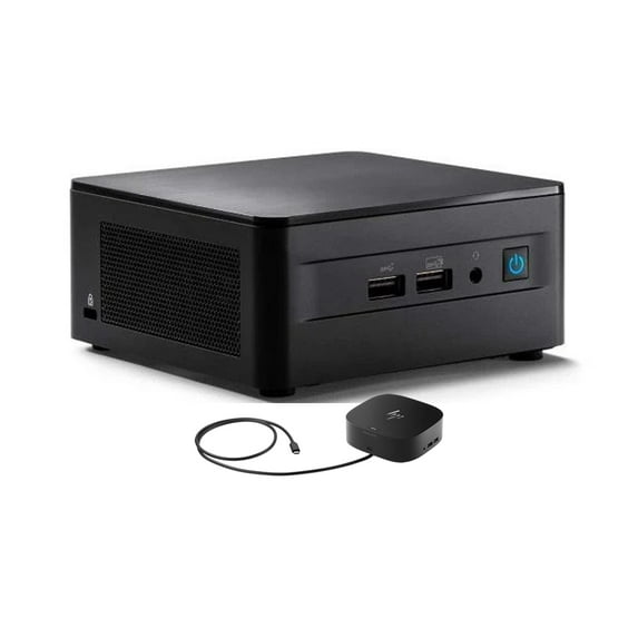Intel NUC 12 Pro Kit School/Business Mini Desktop (Intel i5-1240P 12-Core, Intel Iris Xe, RAM, , Wifi, USB 3.2, HDMI, Bluetooth, No OS) with G2 Universal Dock
