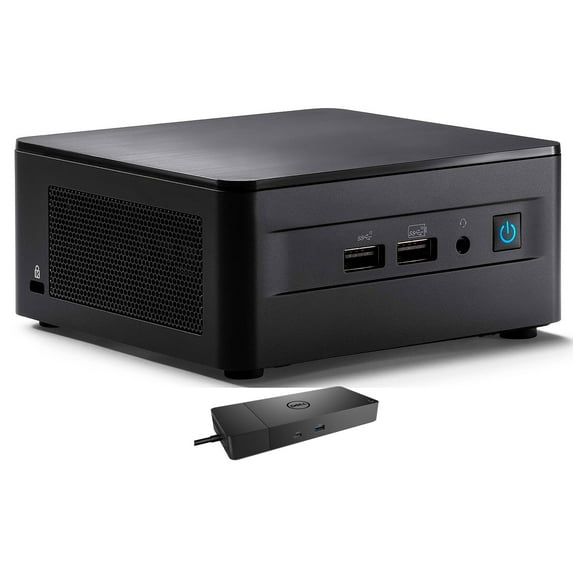 Intel NUC 12 Pro Kit School/Business Mini Desktop (Intel i7-1260P 12-Core, Intel Iris Xe, 32GB RAM, 256GB PCIe SSD + 1TB HDD (2.5), Wifi, Win 11 Pro) with WD19S 180W Dock