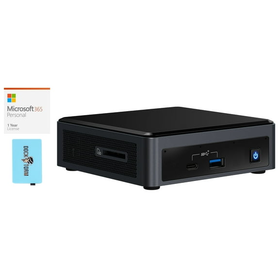 Intel NUC Kit NUC10I3FNK Business Mini Desktop (Intel i3-10110U 2-Core, Intel UHD, 16GB RAM, 256GB m.2 SATA SSD, Wifi, HDMI, Bluetooth, SD Card, Win 11 Home) with Microsoft 365 Personal , Hub