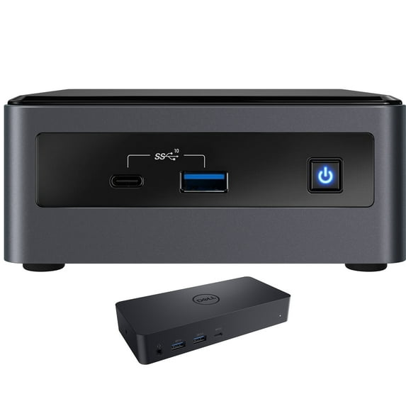 Intel NUC10i5FNH 10th Gen Home & Business Mini Desktop (Intel i5-10210U 4-Core, Intel UHD, 64GB RAM, 4TB SATA SSD, Wifi, USB 3.2, HDMI, Bluetooth, SD Card, Win 11 Pro) with D6000 Dock