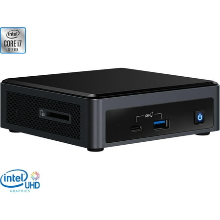 Intel NUC10i7FNKN Mini PC, Intel Core i7-10710U Upto 4.7GHz, 32GB RAM, 512GB NVMe SSD, HDMI, Thunderbolt, Card Reader, Wi-Fi, Bluetooth, Windows 10 Pro
