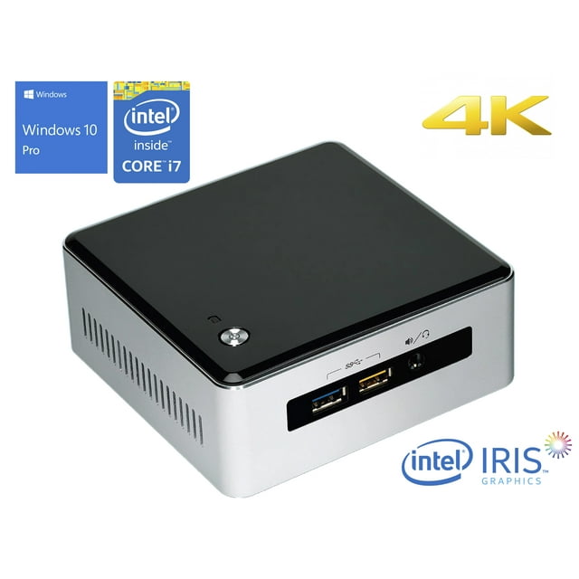 Intel NUC5i7RYH Mini PC, Intel Core i7-5557U Upto 3.40GHz, 16GB RAM, 2TB NVMe SSD + 1TB HDD, Mini HDMI, Mini DisplayPort, Wi-Fi, Bluetooth, Windows 10 Pro
