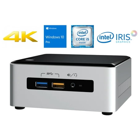Intel NUC6i5SYH Mini Desktop, Intel Dual-Core i5-6260U Upto 2.9GHz, 4GB RAM, 256GB SSD, MiniDP, HDMI, Card Reader, Wi-Fi, Bluetooth, Windows 10 Pro