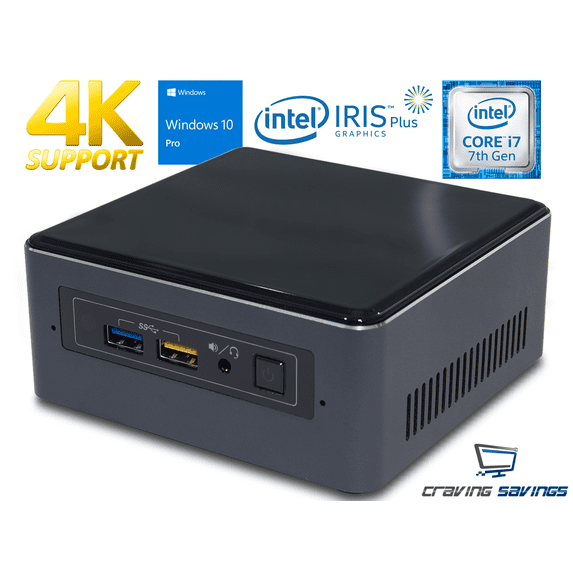Intel NUC7i5BNH Mini PC, Intel Core i5-7260U 2.2GHz, 16GB DDR4, 512GB SSD + 1TB HDD, Wifi, BT 4.2, HDMI, Thunderbolt 3, 4k Support, Dual Monitor Capable, Windows 10 Pro