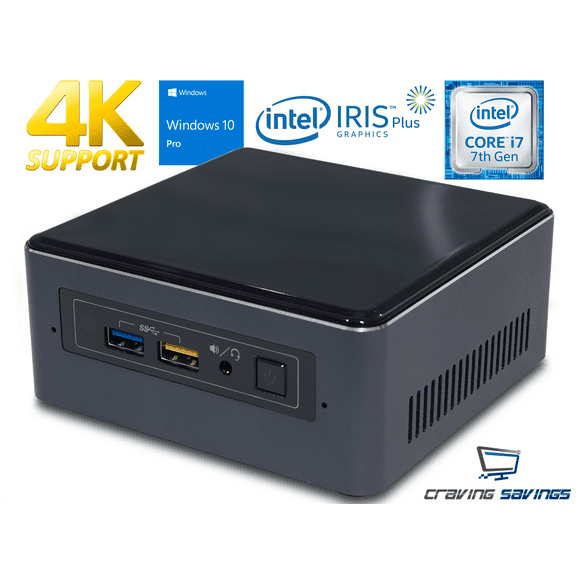 Intel NUC7i7BNH Mini PC, Intel Core i7-7567U 3.5GHz, 16GB DDR4, 256GB SSD + 1TB HDD, Wifi, BT 4.2, HDMI, Thunderbolt 3, 4k Support, Dual Monitor Capable, Windows 10 Pro