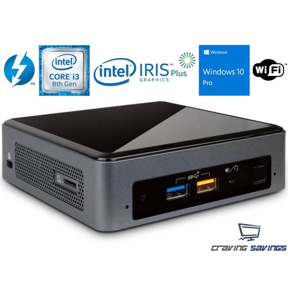 Intel NUC8i3BEK Mini PC/HTPC, Intel Core i3-8109U Up to 3.6GHz , 4GB RAM, 256GB SSD, Wifi, Bluetooth 5.0, 4K Support, Dual Monitor Capable, Windows 10 Pro